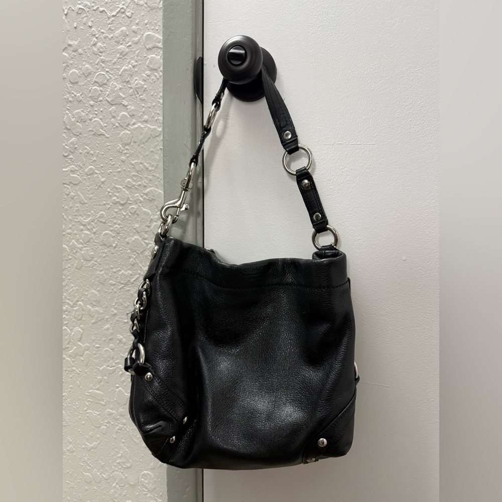 Black Leather Shoulder Bag
